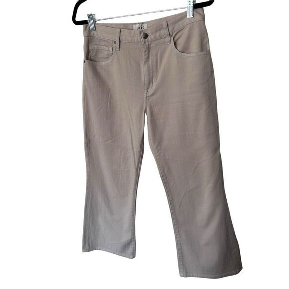 Joie Stretch Flat Front Relaxed Fit Bootcut Jeans Beige Denim Light Wash Size 6 - Picture 4 of 14